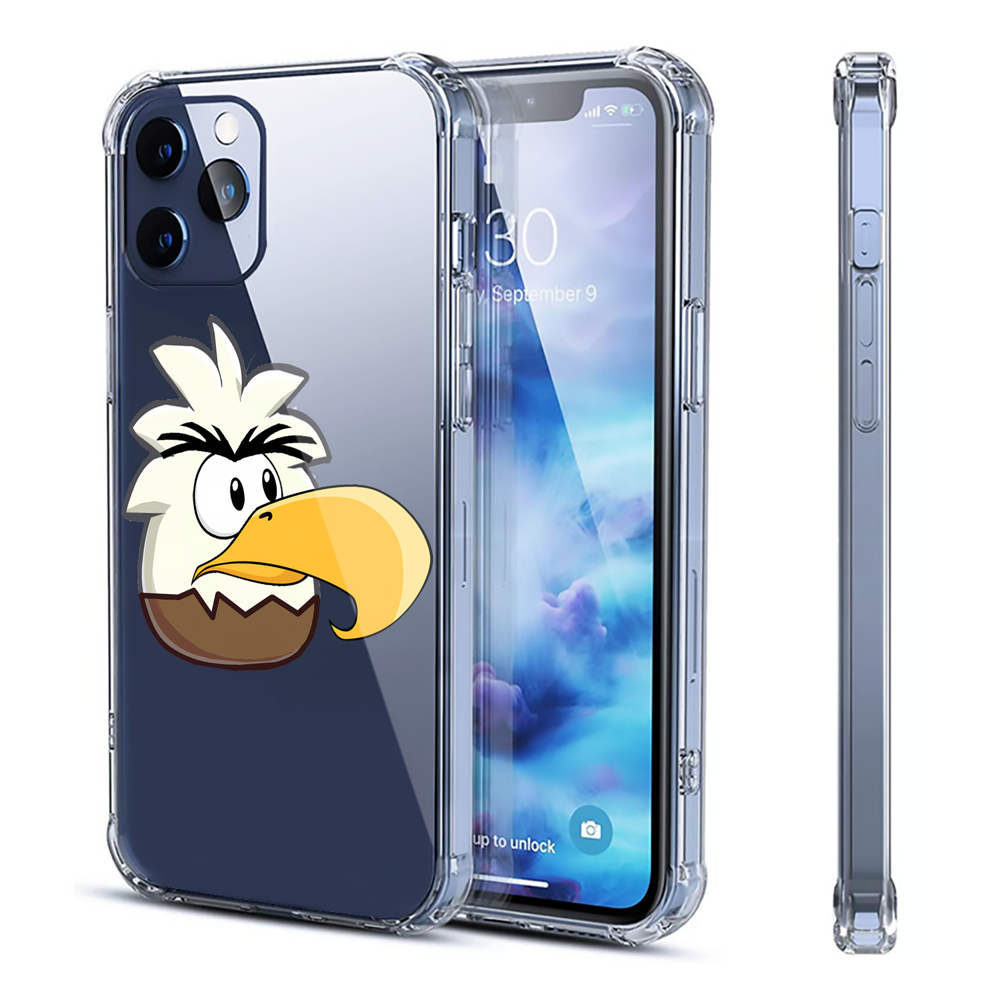 （画像用） Angry Birds アングリーバード 【iPhone 12シリーズ対応】透明スマホケース（クリアソフトケース）